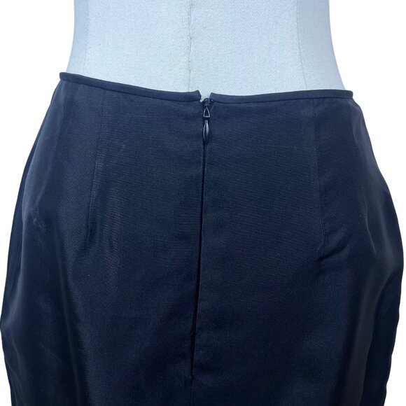 Pamela Dennis Womens Black Silk Pencil Skirt Elegant Couture Design Size 8 - Picture 4 of 6